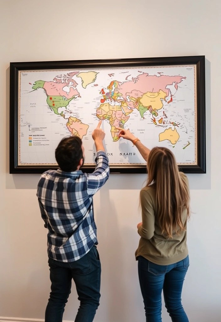 25 Unique Valentine's Day Gifts That Will Make Your Partner Swoon (You Won't Believe #10!) - 21. Personalized Travel Map