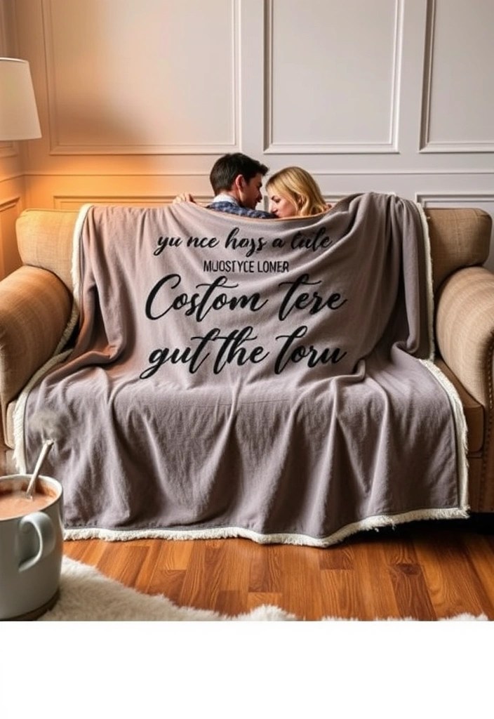 25 Unique Valentine's Day Gifts That Will Make Your Partner Swoon (You Won't Believe #10!) - 8. Personalized Blanket